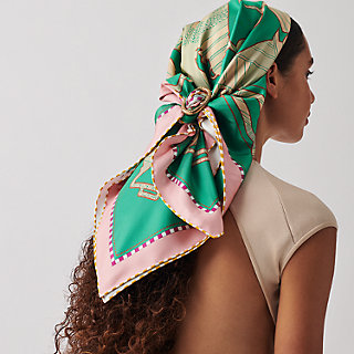 Tatersale en Zigzag double face scarf 90 | Hermès Singapore